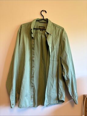 Eddie Bauer Lightweight Button-Up Shirt Jacket in Sage Green
